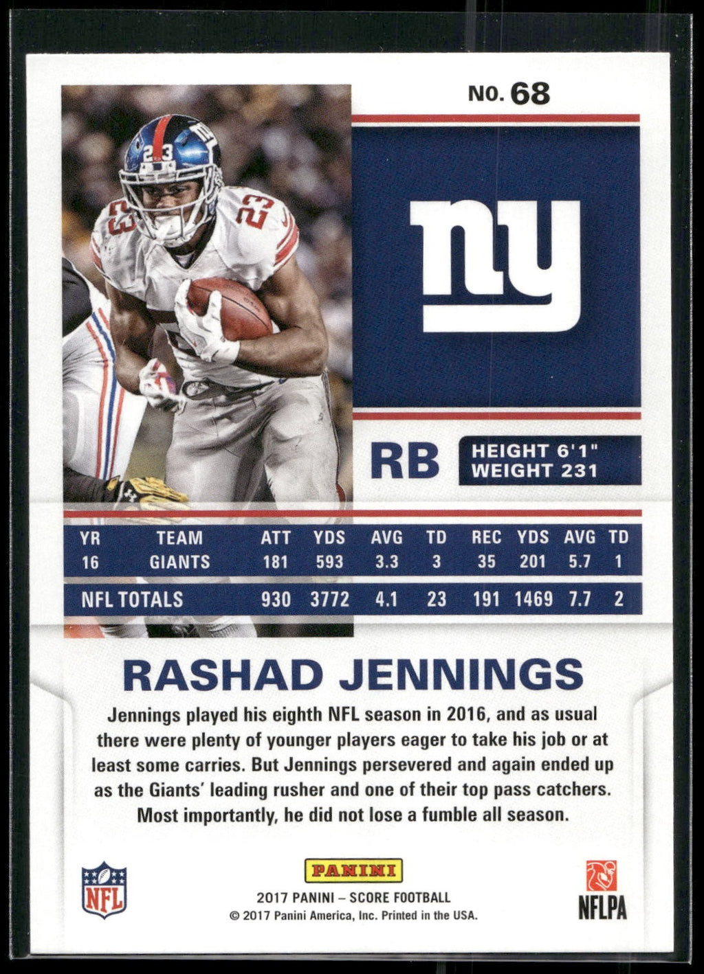 2017 Score #68 Rashad Jennings