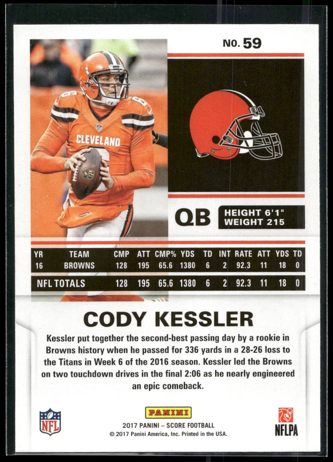 2017 Score #59 Cody Kessler
