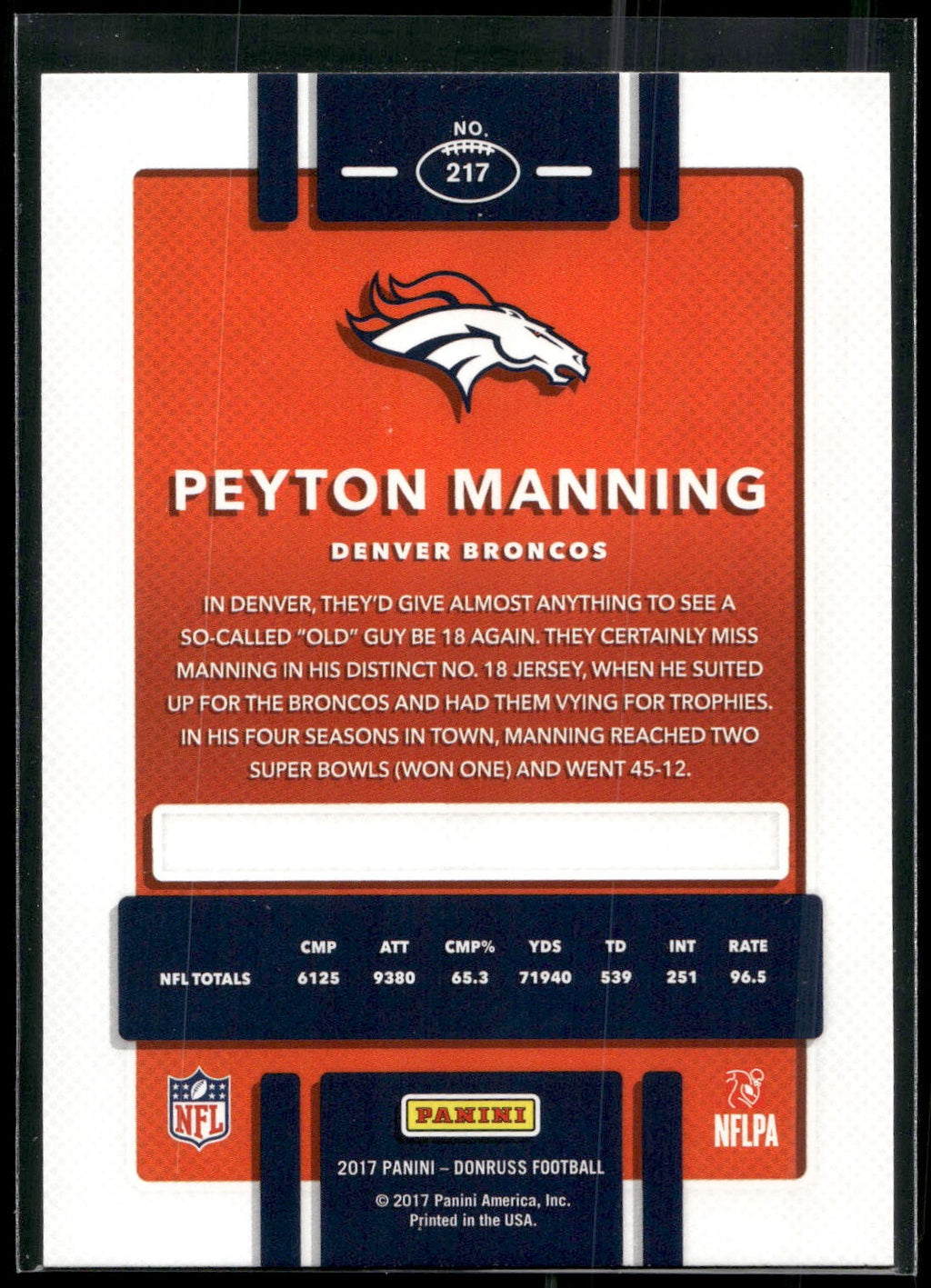 2017 Donruss #217 Peyton Manning