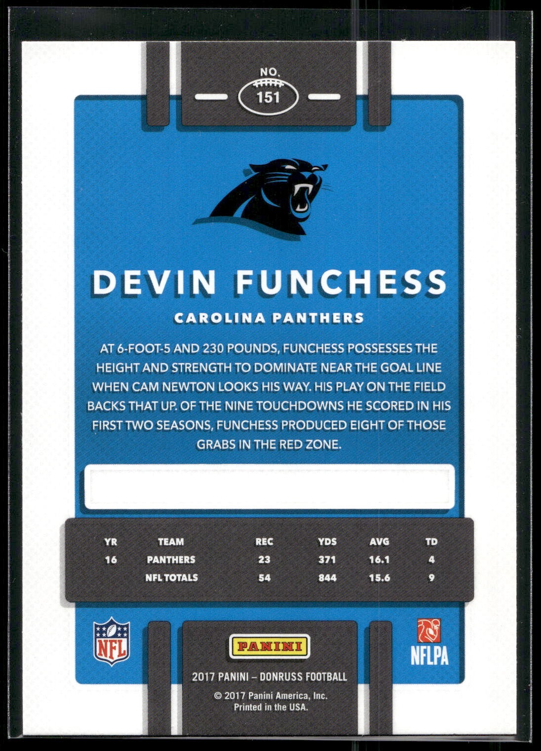 2017 Donruss #151 Devin Funchess