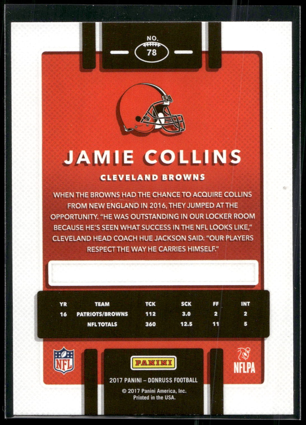 2017 Donruss #78 Jamie Collins