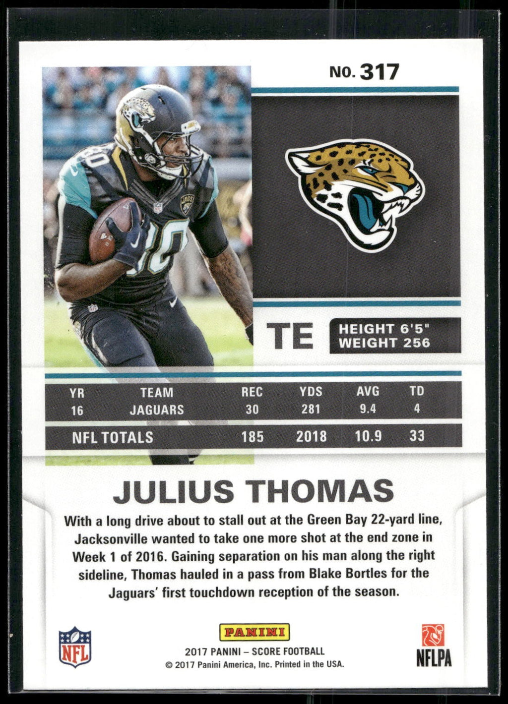 2017 Score #317 Julius Thomas