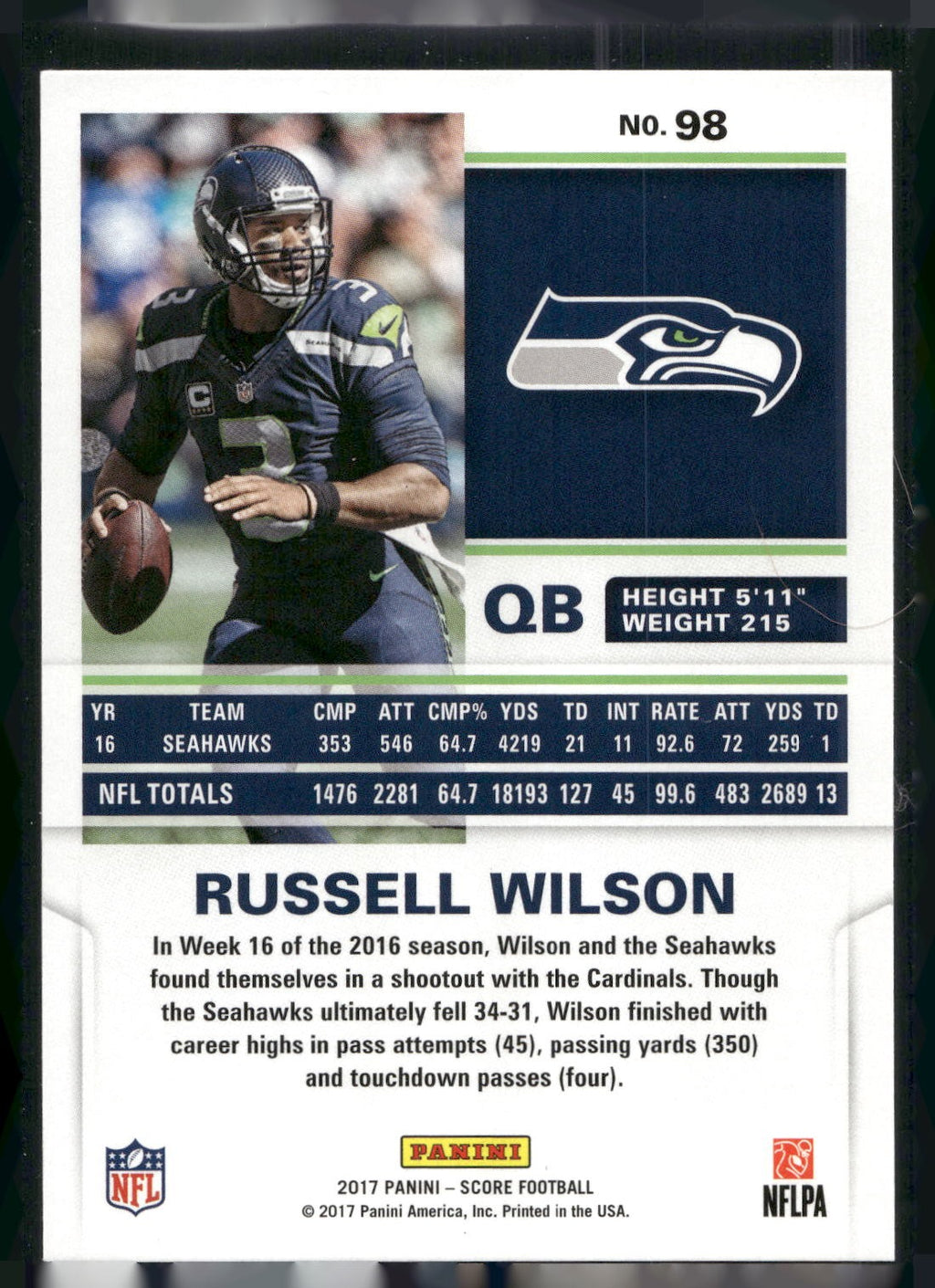 2017 Score #98 Russell Wilson