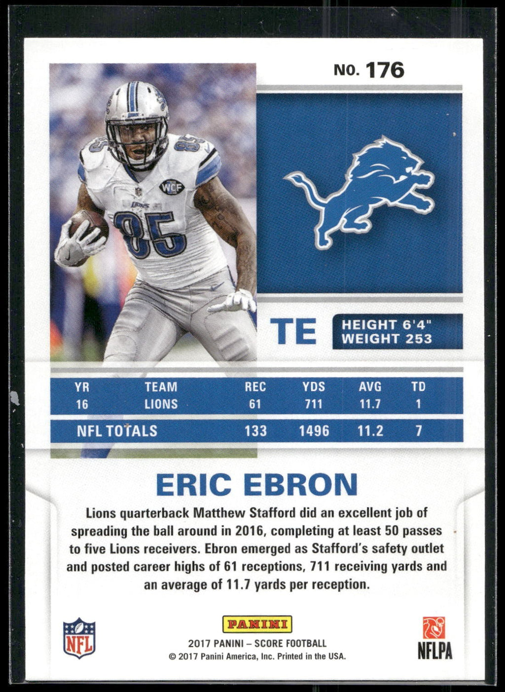 2017 Score #176 Eric Ebron