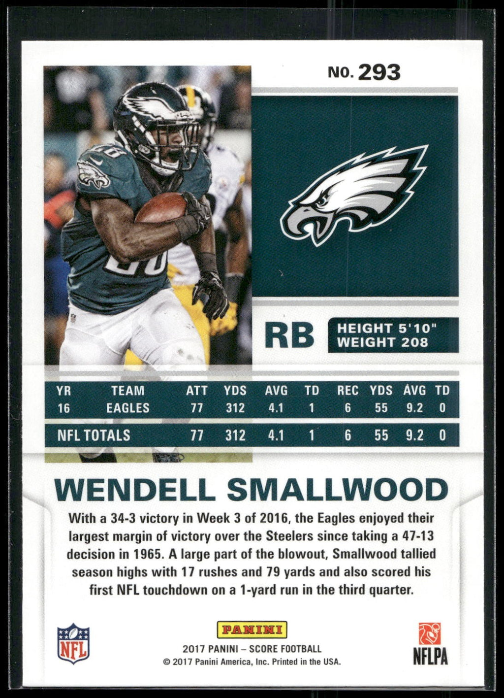 2017 Score #293 Wendell Smallwood