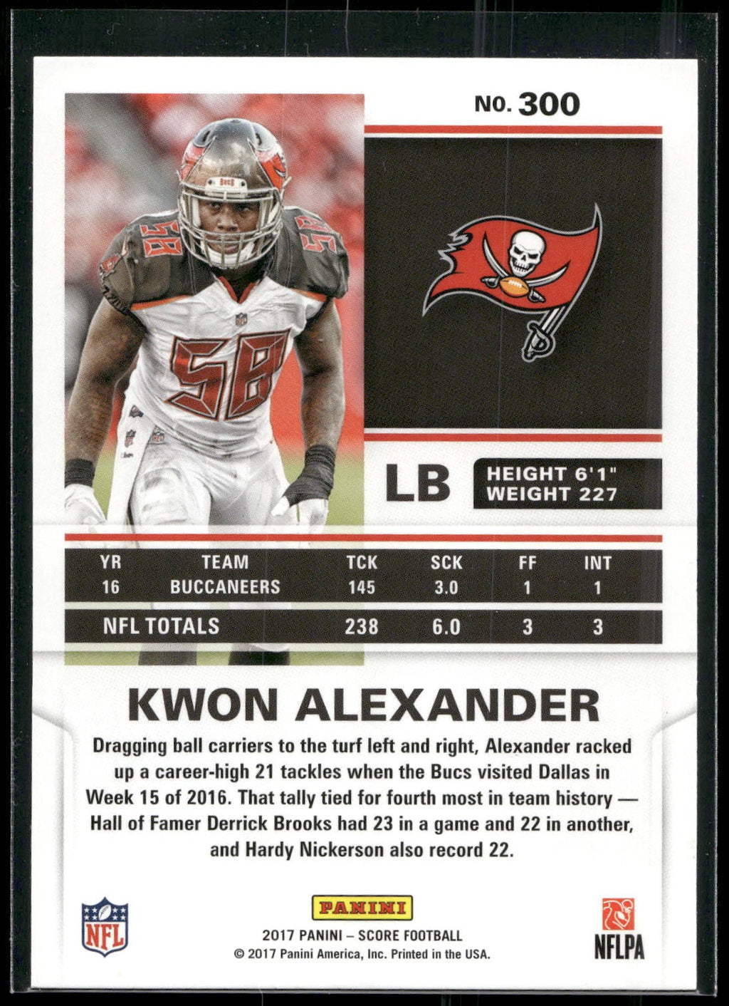 2017 Score #300 Kwon Alexander