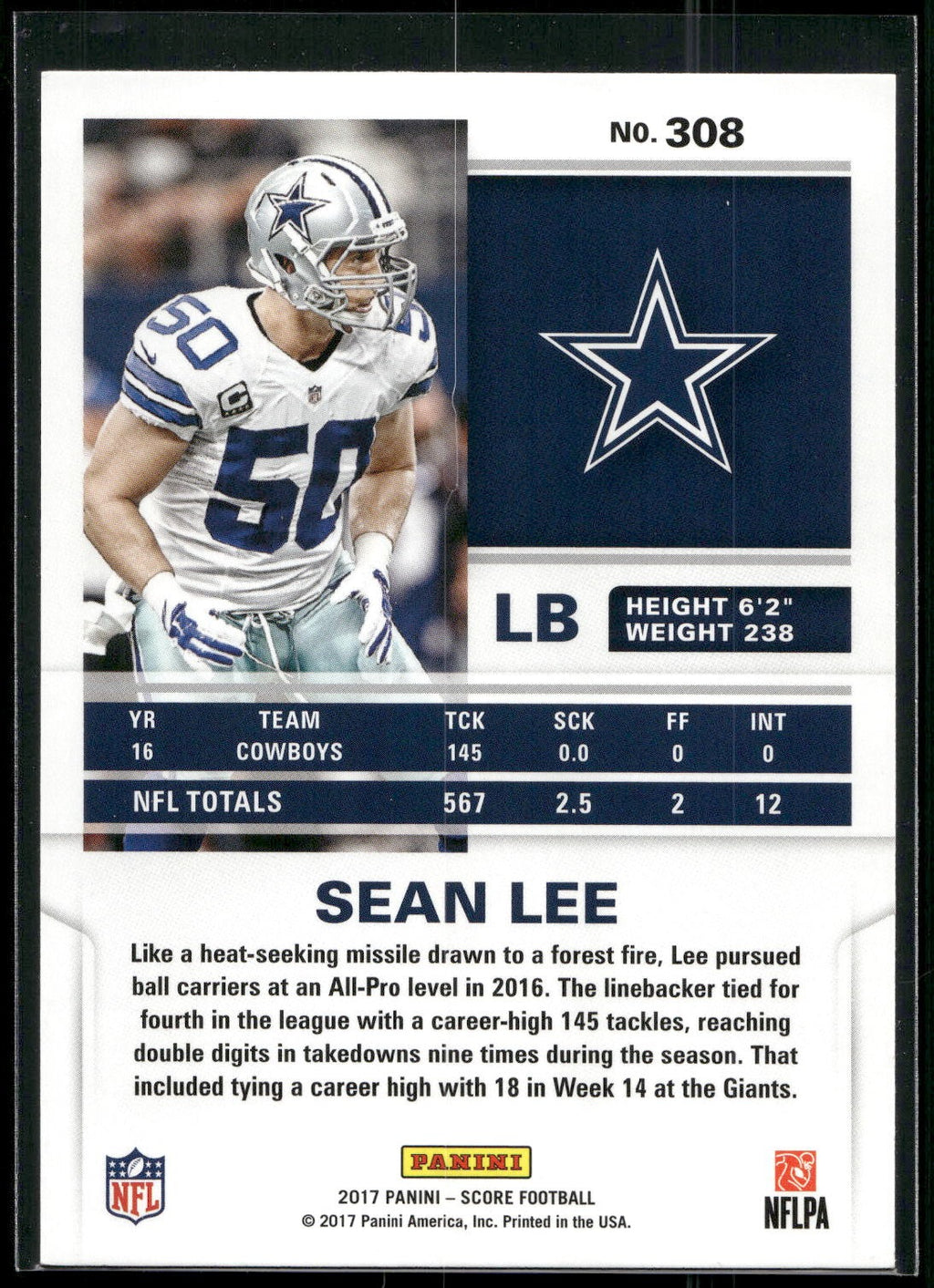 2017 Score #308 Sean Lee