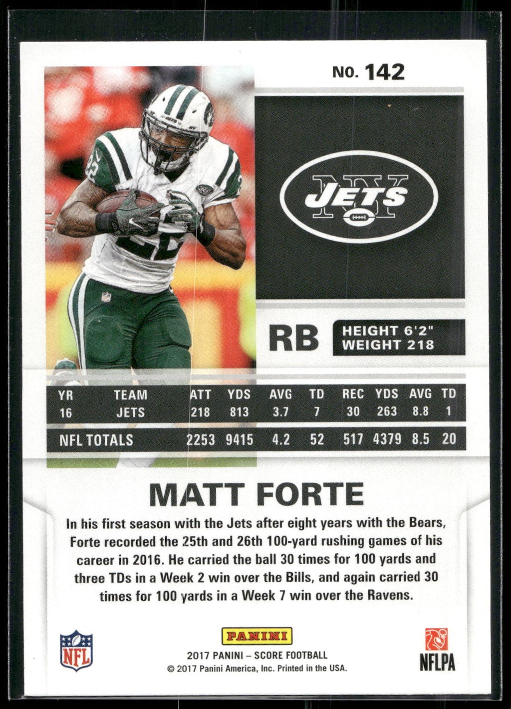 2017 Score #142 Matt Forte