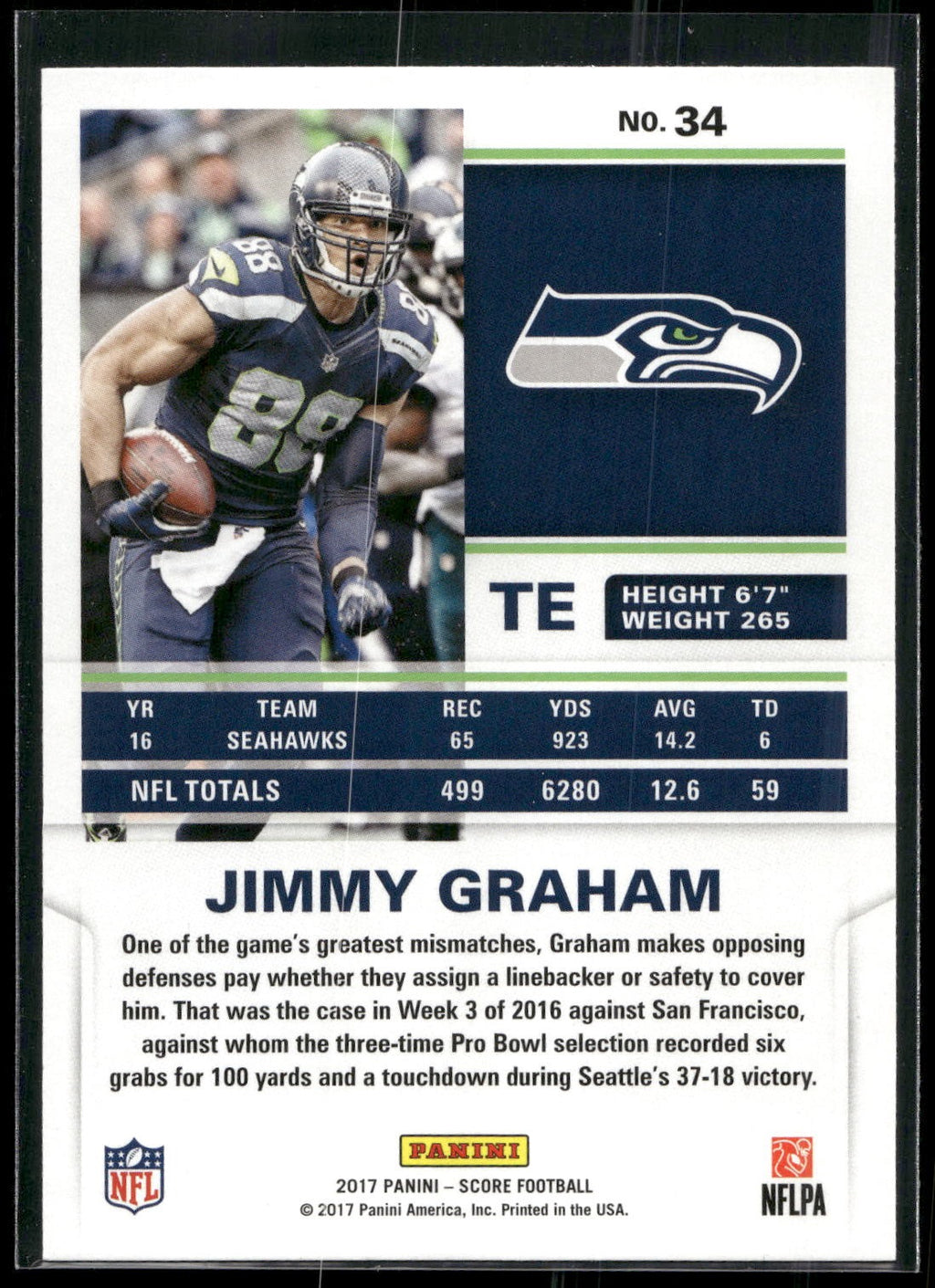 2017 Score #34 Jimmy Graham