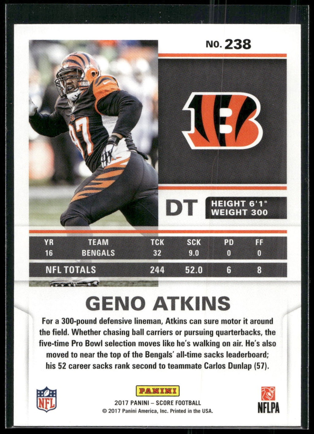 2017 Score #238 Geno Atkins