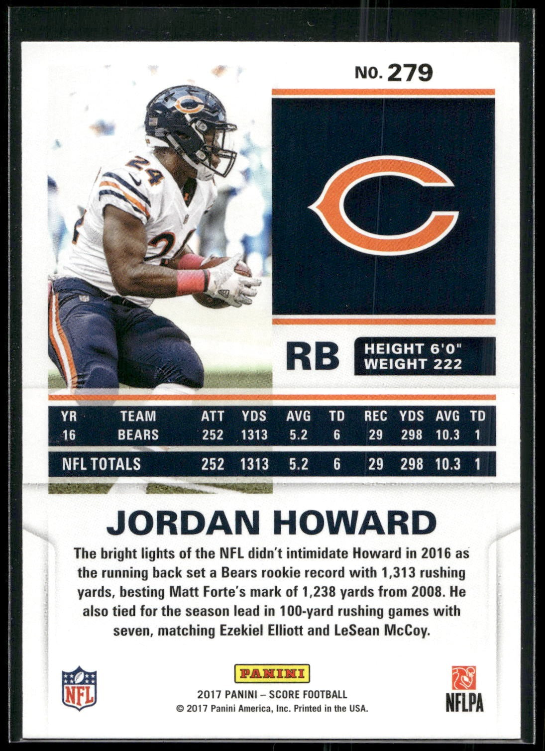 2017 Score #279 Jordan Howard
