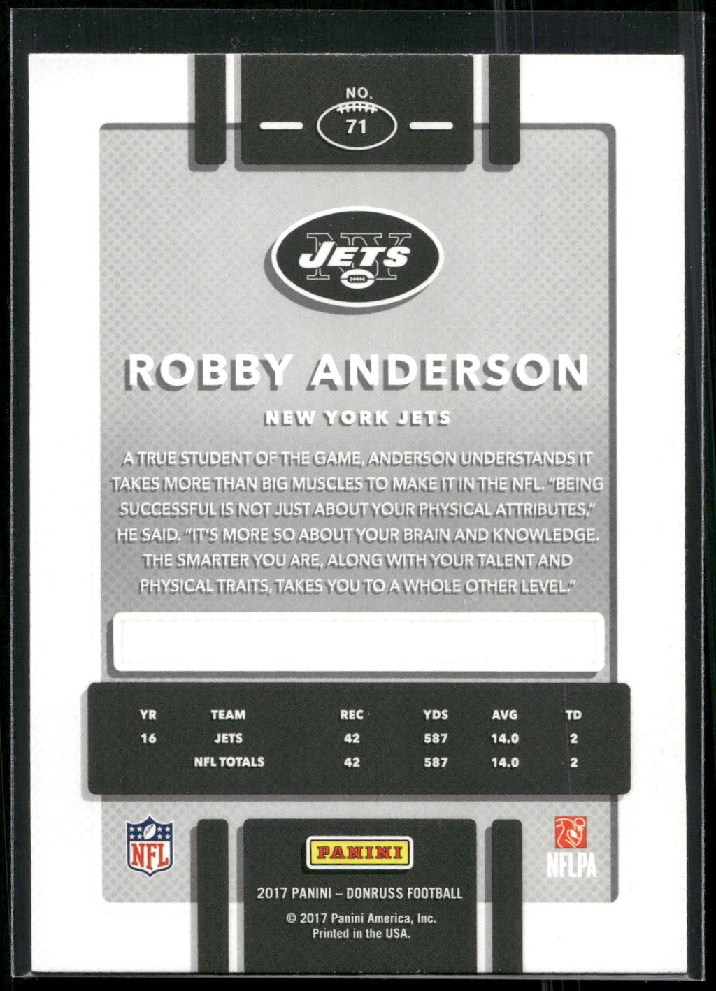 2017 Donruss #71 Robby Anderson