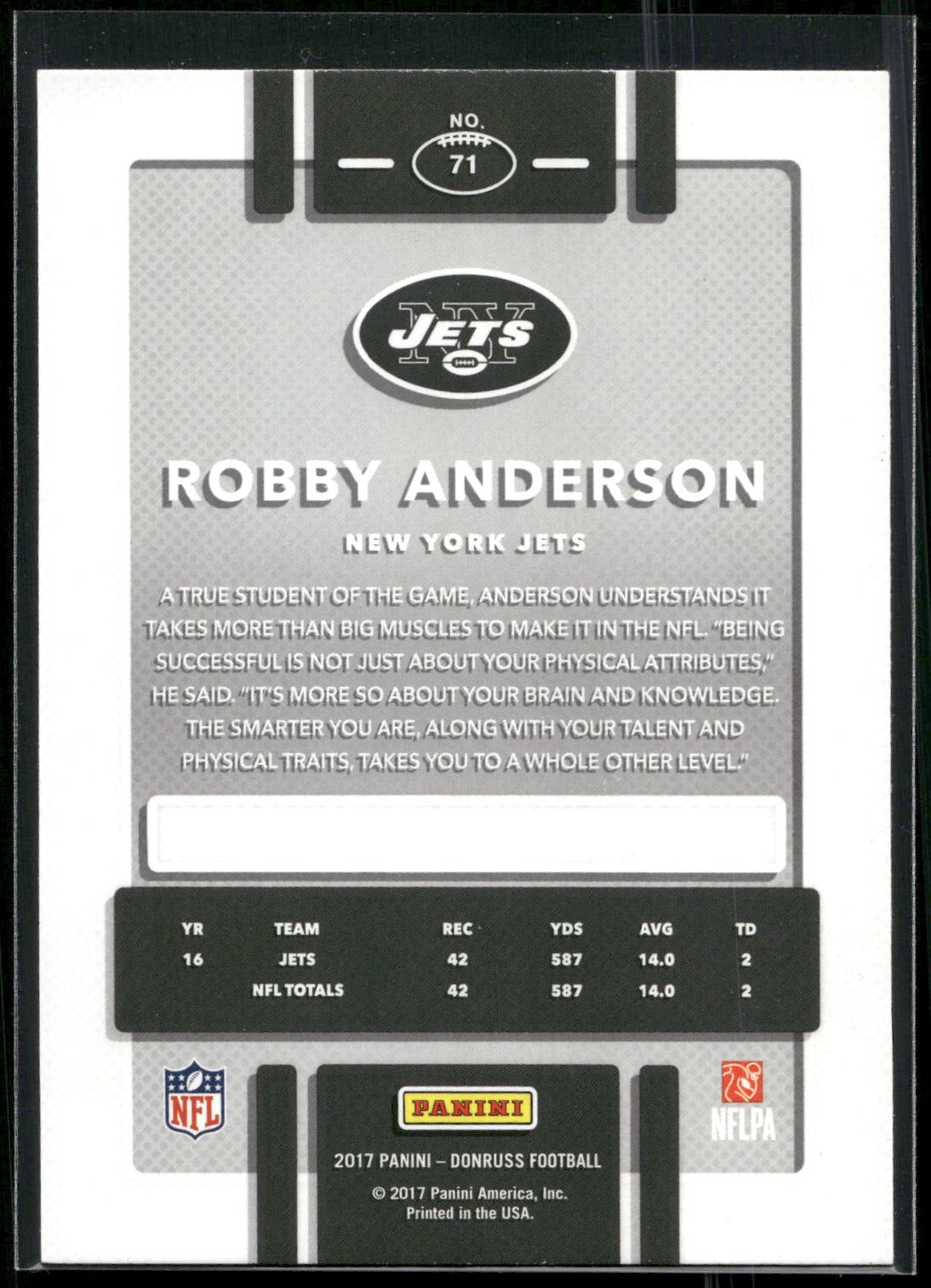 2017 Donruss #71 Robby Anderson
