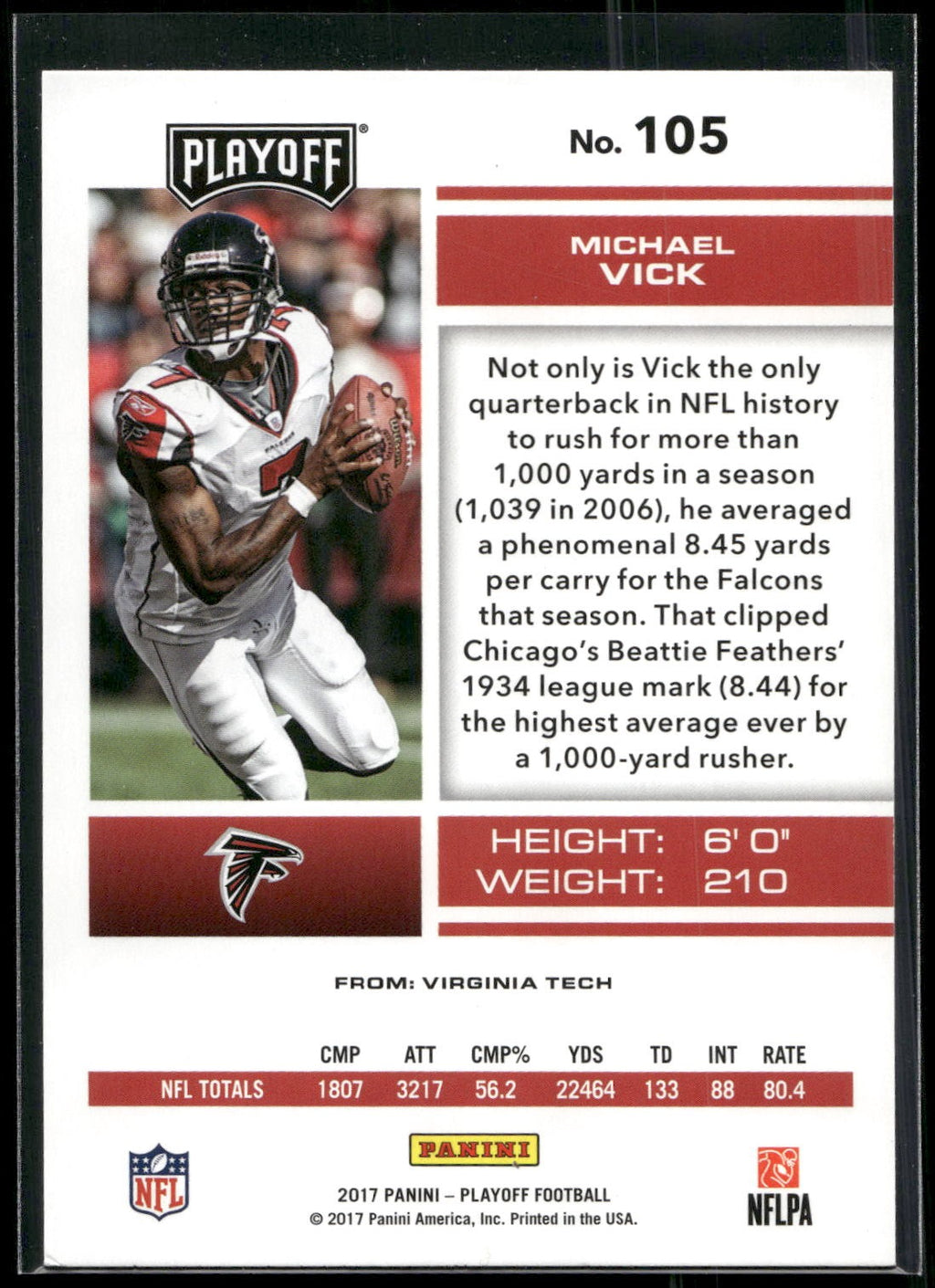 2017 Panini Playoff #105 Michael Vick