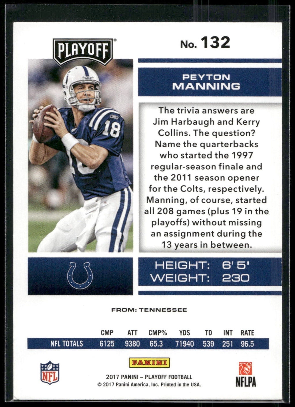 2017 Panini Playoff #132 Peyton Manning