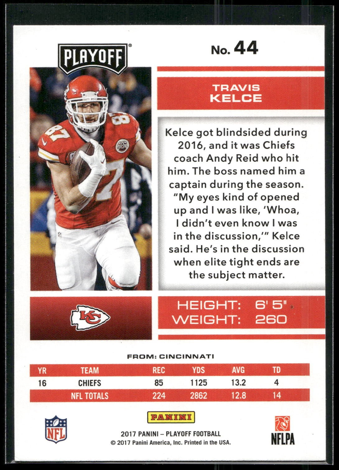 2017 Panini Playoff #44 Travis Kelce