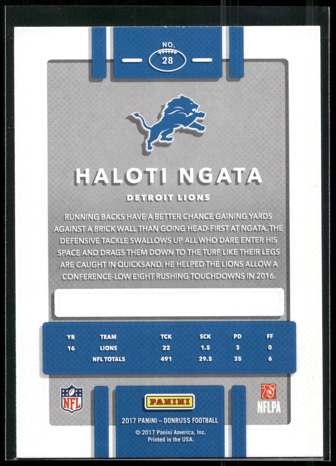 2017 Donruss #28 Haloti Ngata