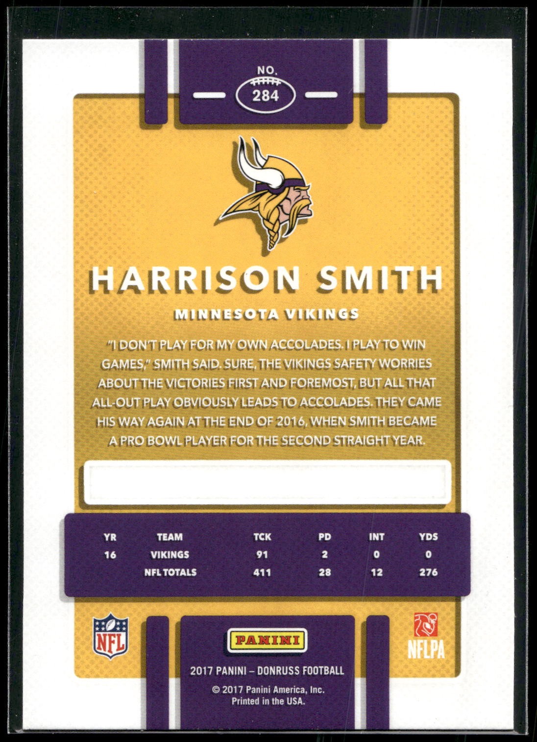 2017 Donruss #284 Harrison Smith