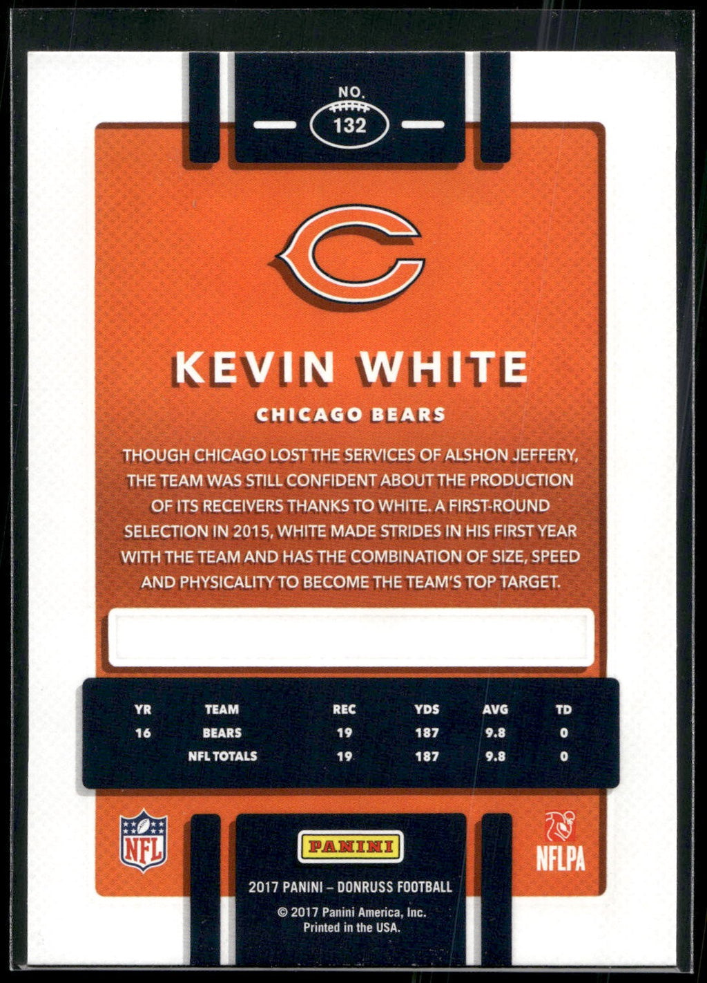 2017 Donruss #132 Kevin White