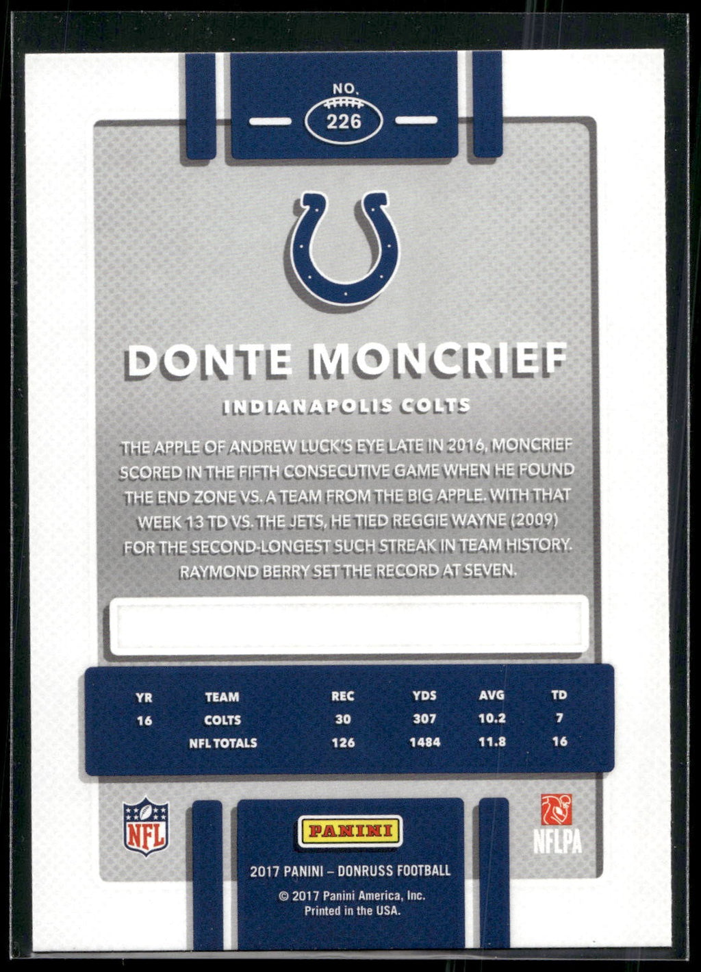 2017 Donruss #226 Donte Moncrief