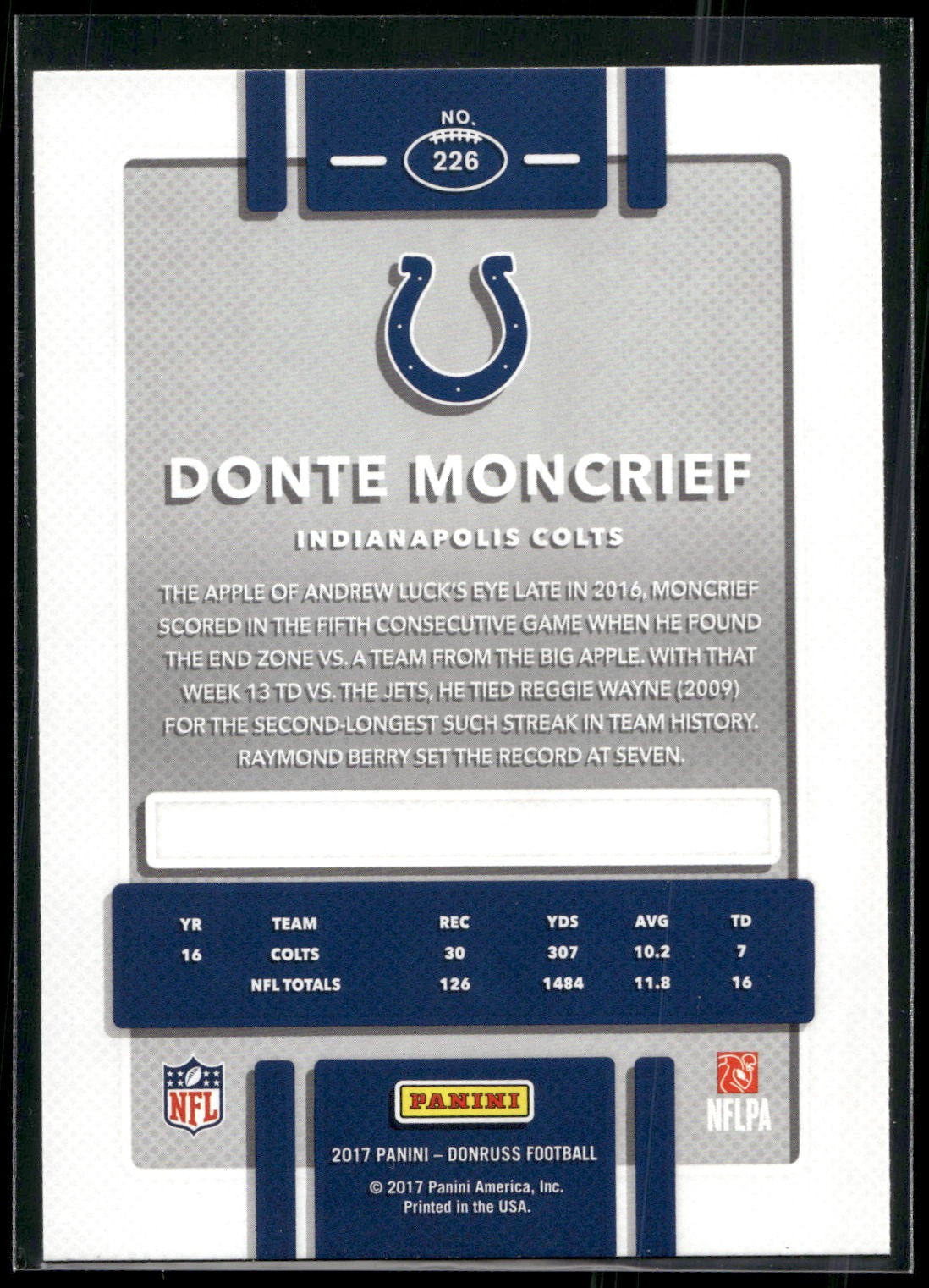 2017 Donruss #226 Donte Moncrief