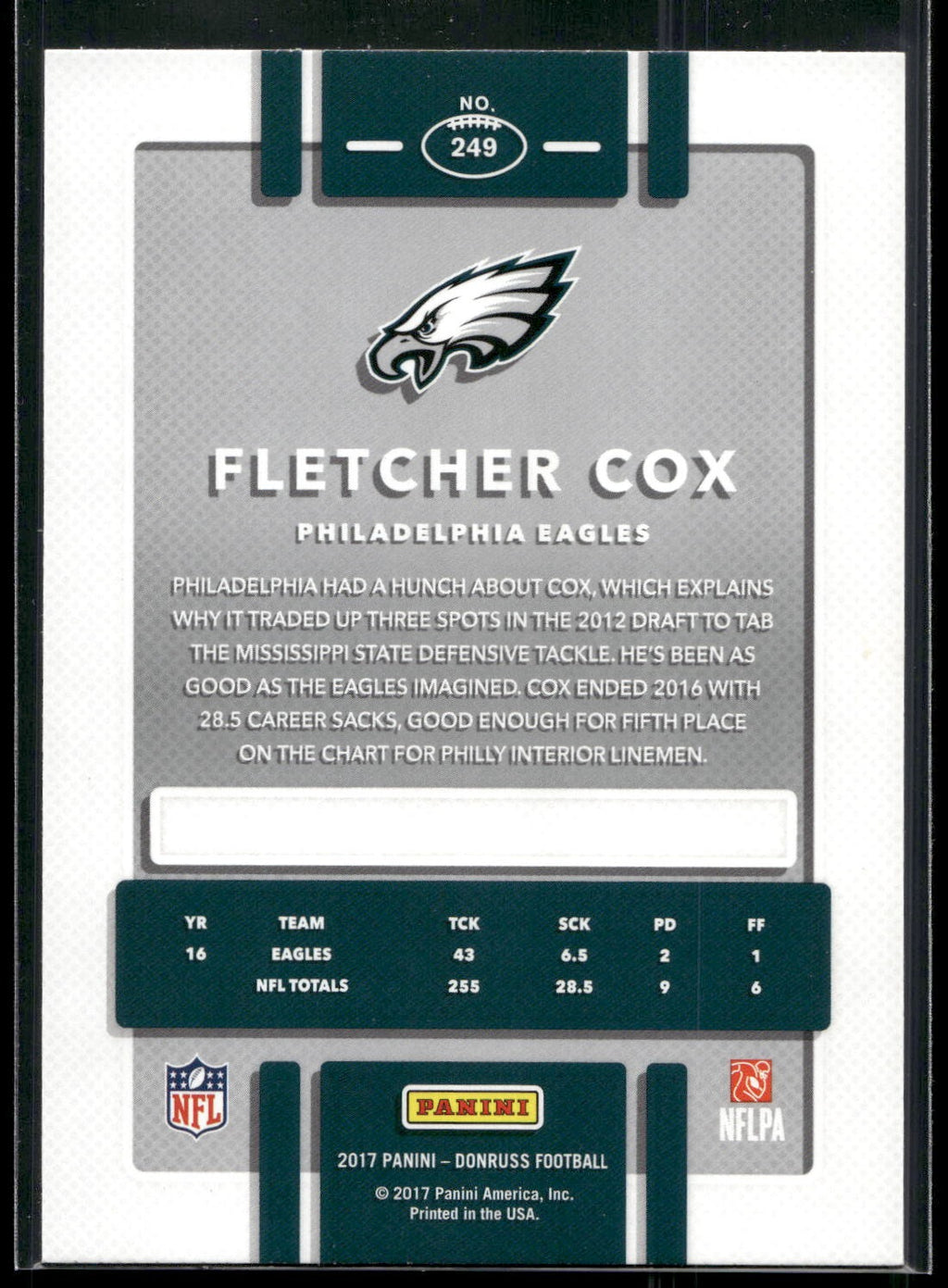 2017 Donruss #249 Fletcher Cox