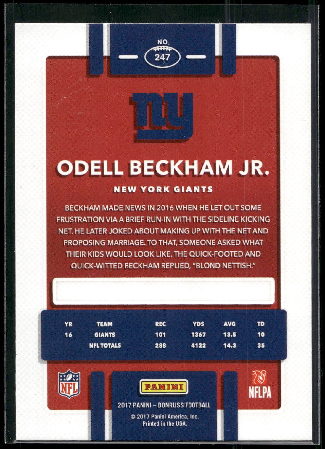 2017 Donruss #247 Odell Beckham Jr.