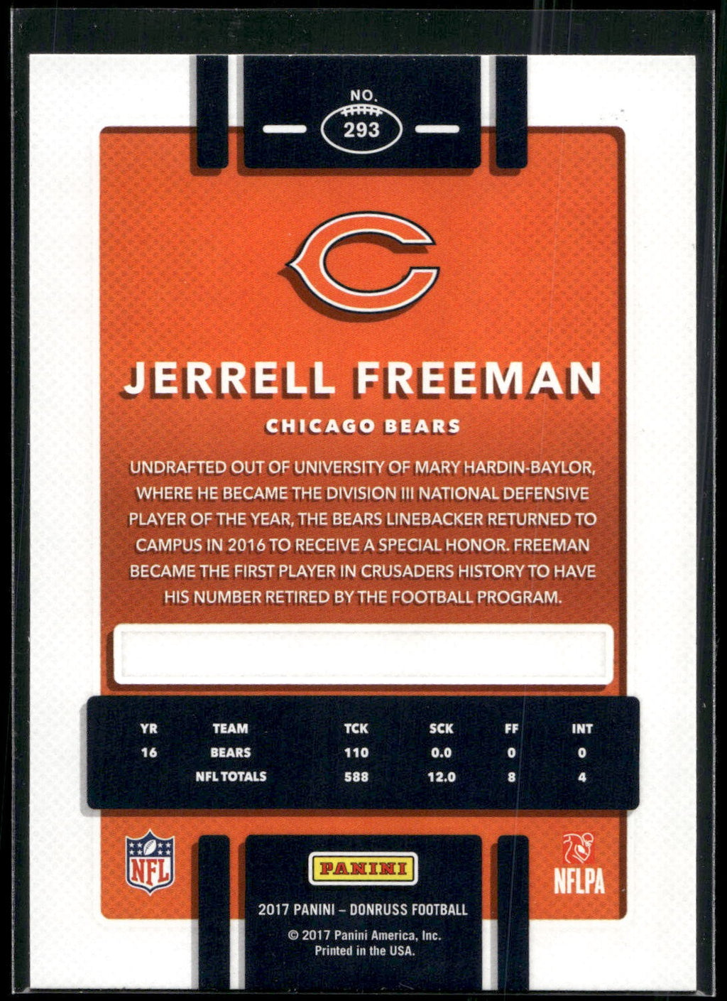 2017 Donruss #293 Jerrell Freeman