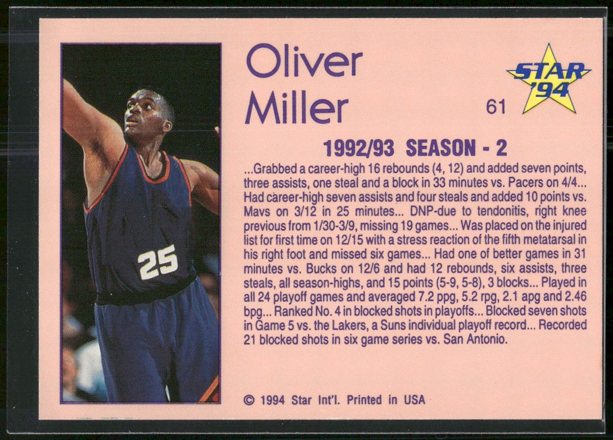 1993-94 Star #61 Oliver Miller