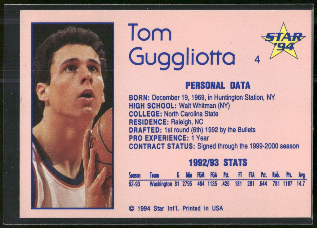 1993-94 Star #4 Tom Gugliotta