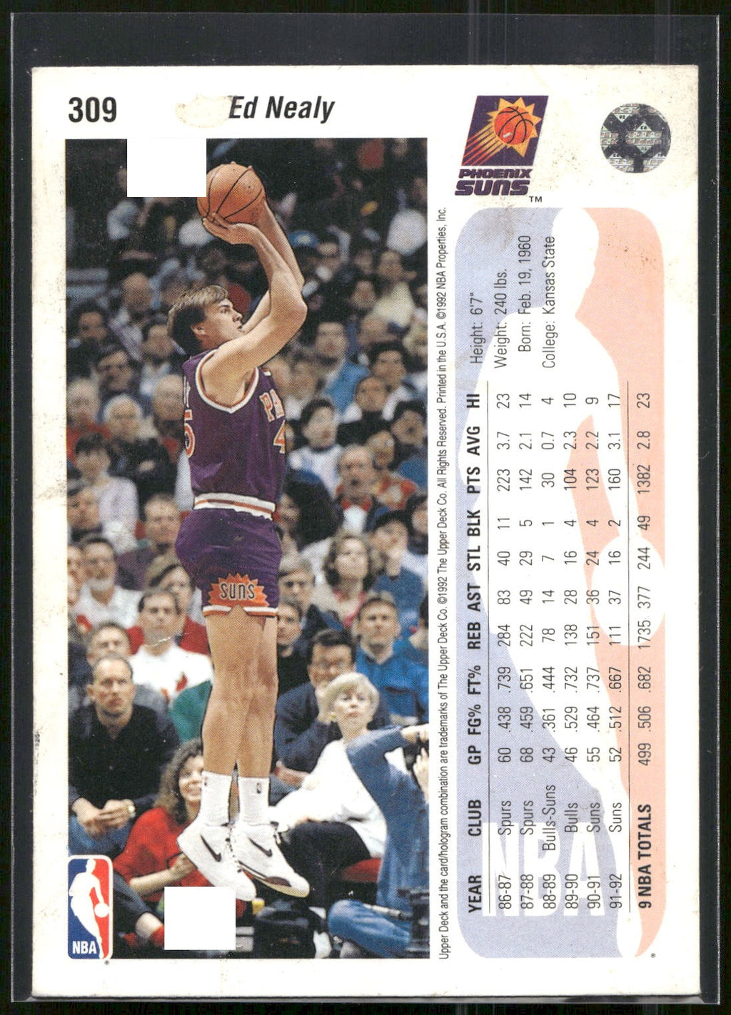 1992-93 Upper Deck #309b Ed Nealy