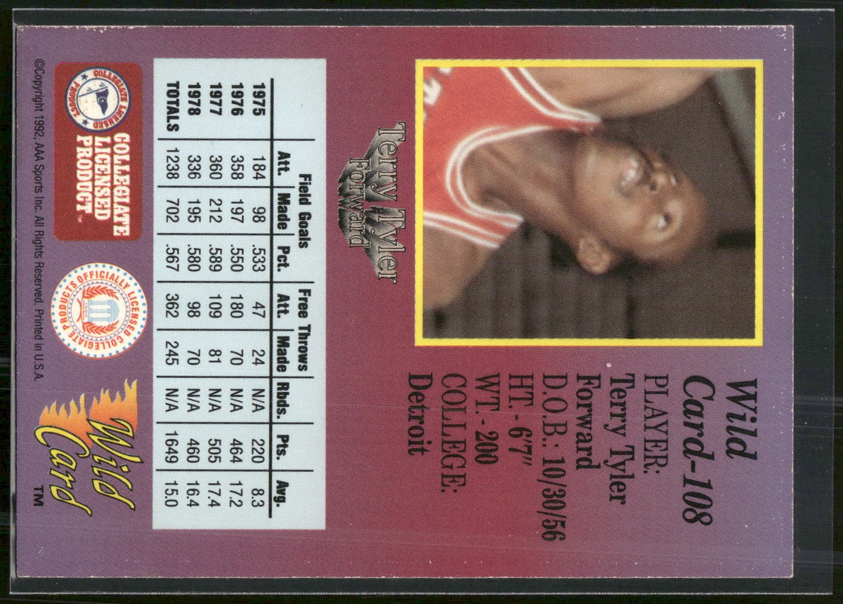 1991-92 Wild Card #108 Terry Tyler