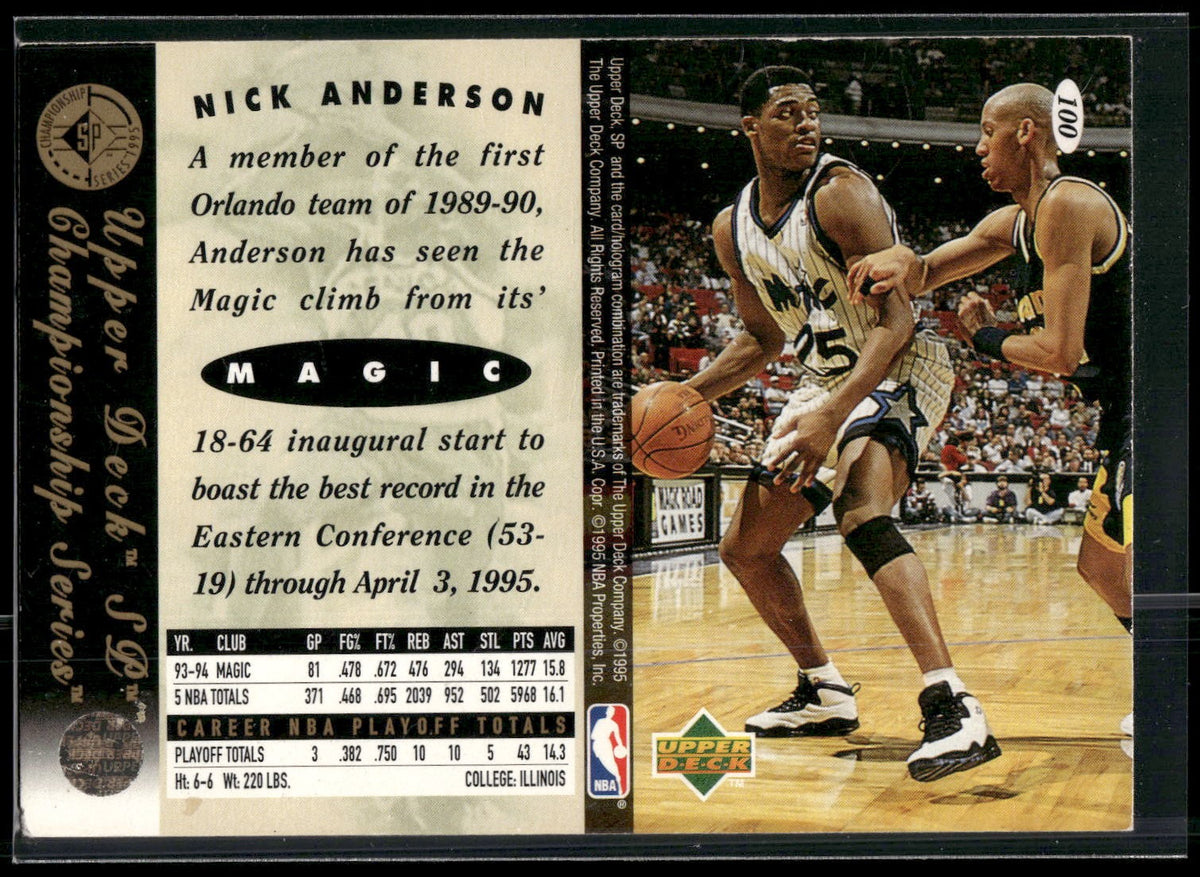 1994-95 SP Championship #100 Nick Anderson