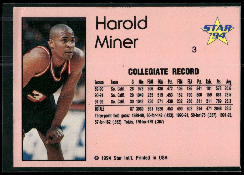 1993-94 Star #3 Harold Miner