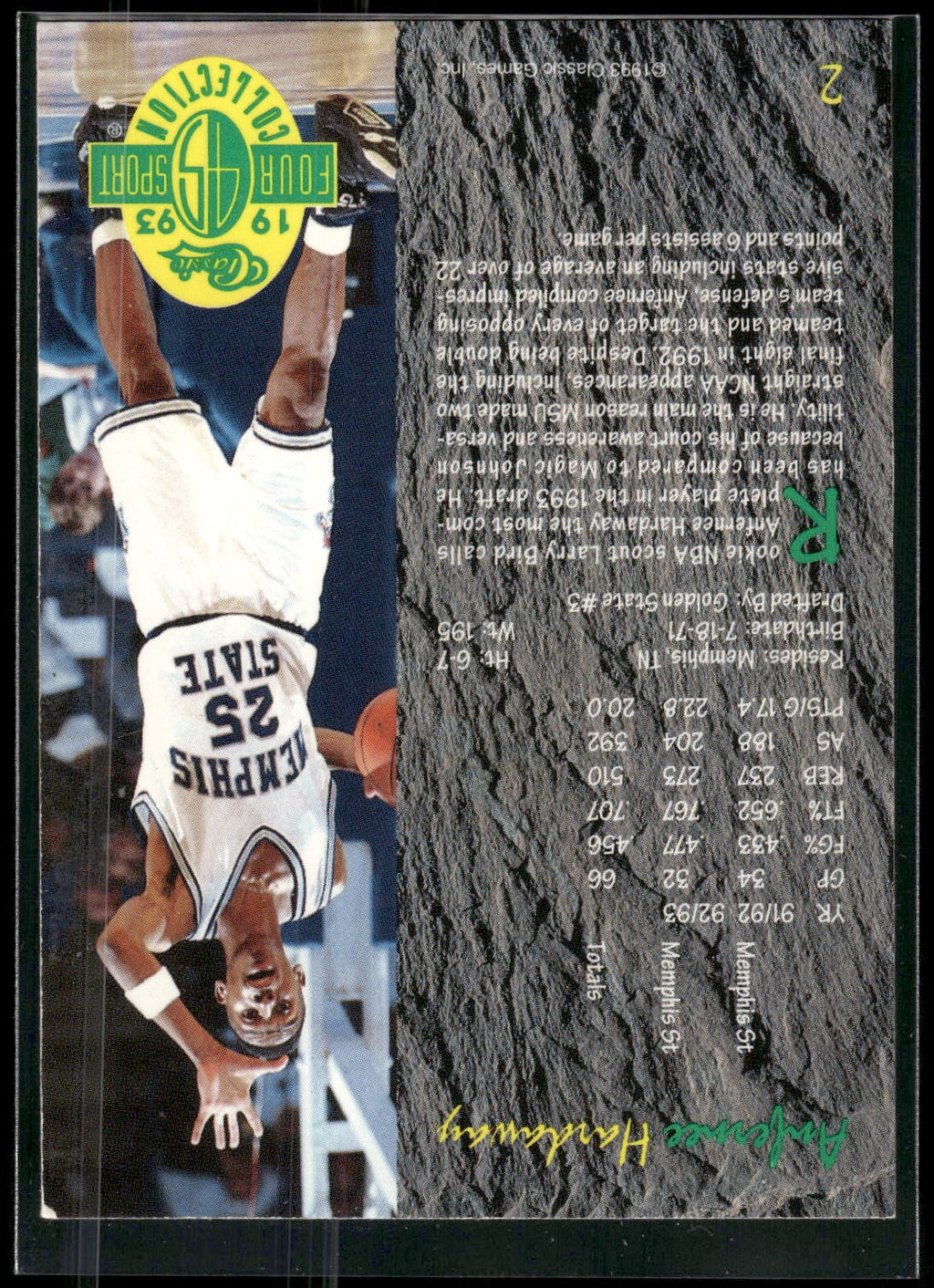 1993 Classic Four Sport #2 Anfernee Hardaway