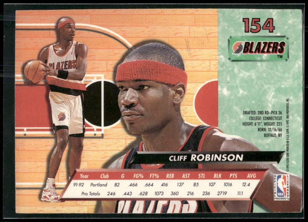1992-93 Ultra #154 Cliff Robinson