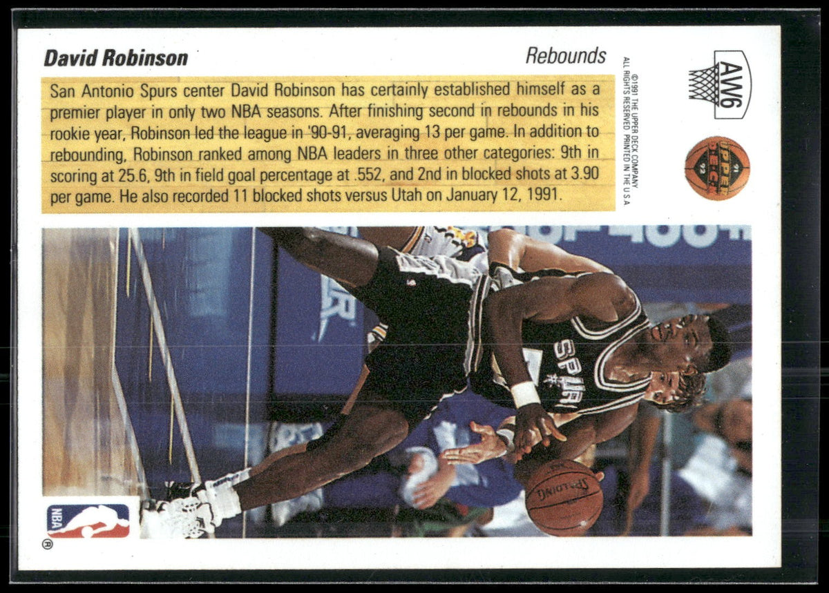1991-92 Upper Deck #AW6 David Robinson Award Winner Holograms