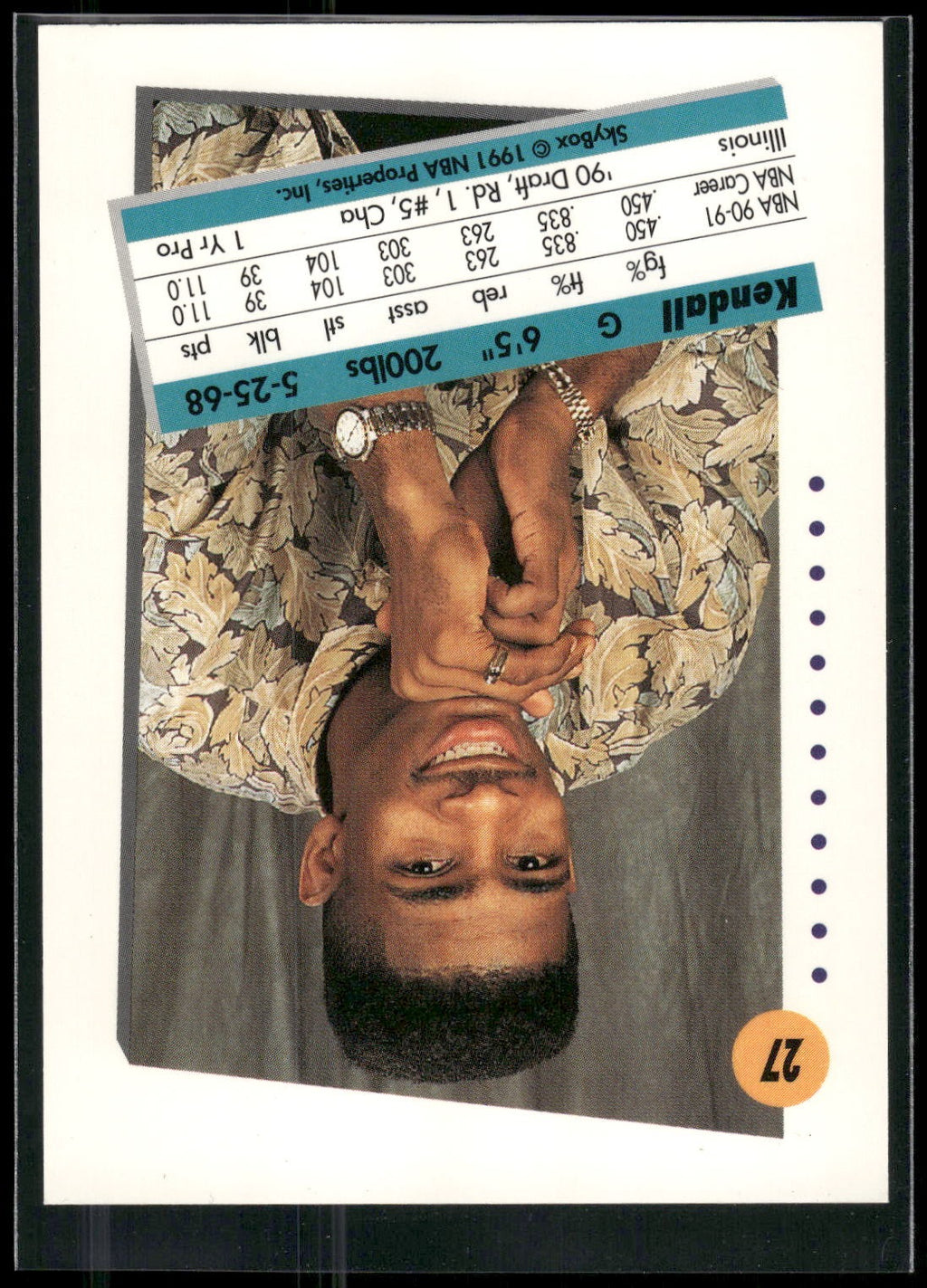 1991-92 SkyBox #27 Kendall Gill