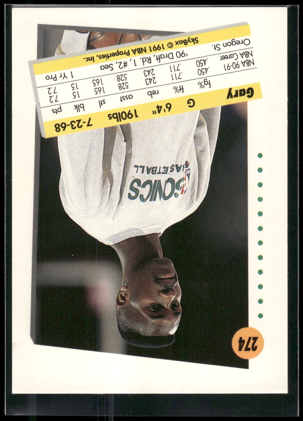 1991-92 SkyBox #274 Gary Payton