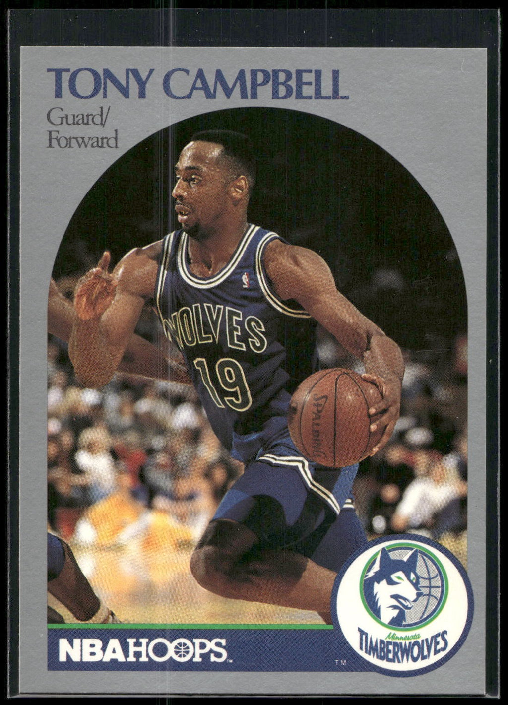 1990-91 Hoops #185 Tony Campbell