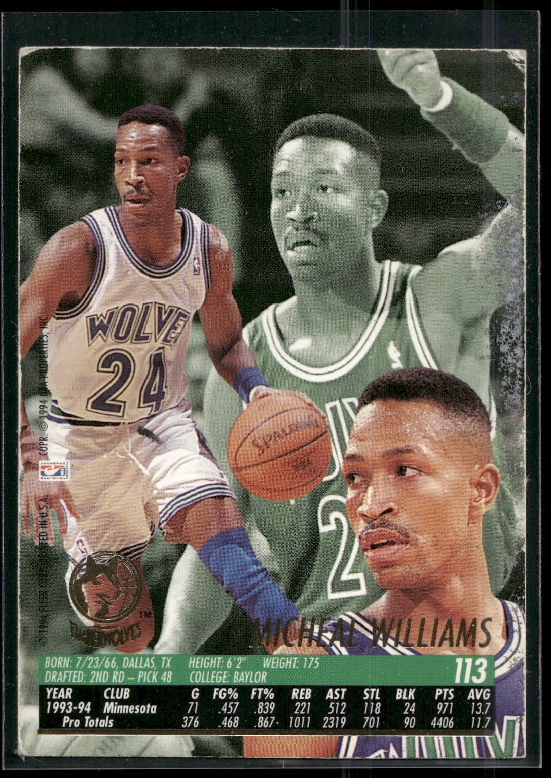 1994-95 Ultra #113 Micheal Williams