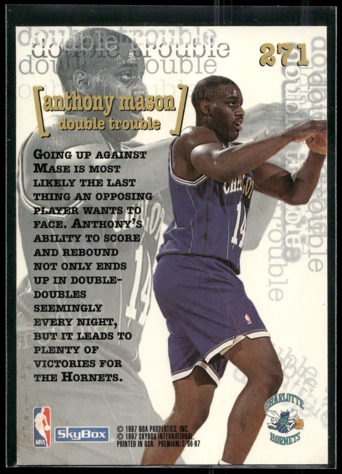 1996-97 SkyBox Premium #271 Anthony Mason