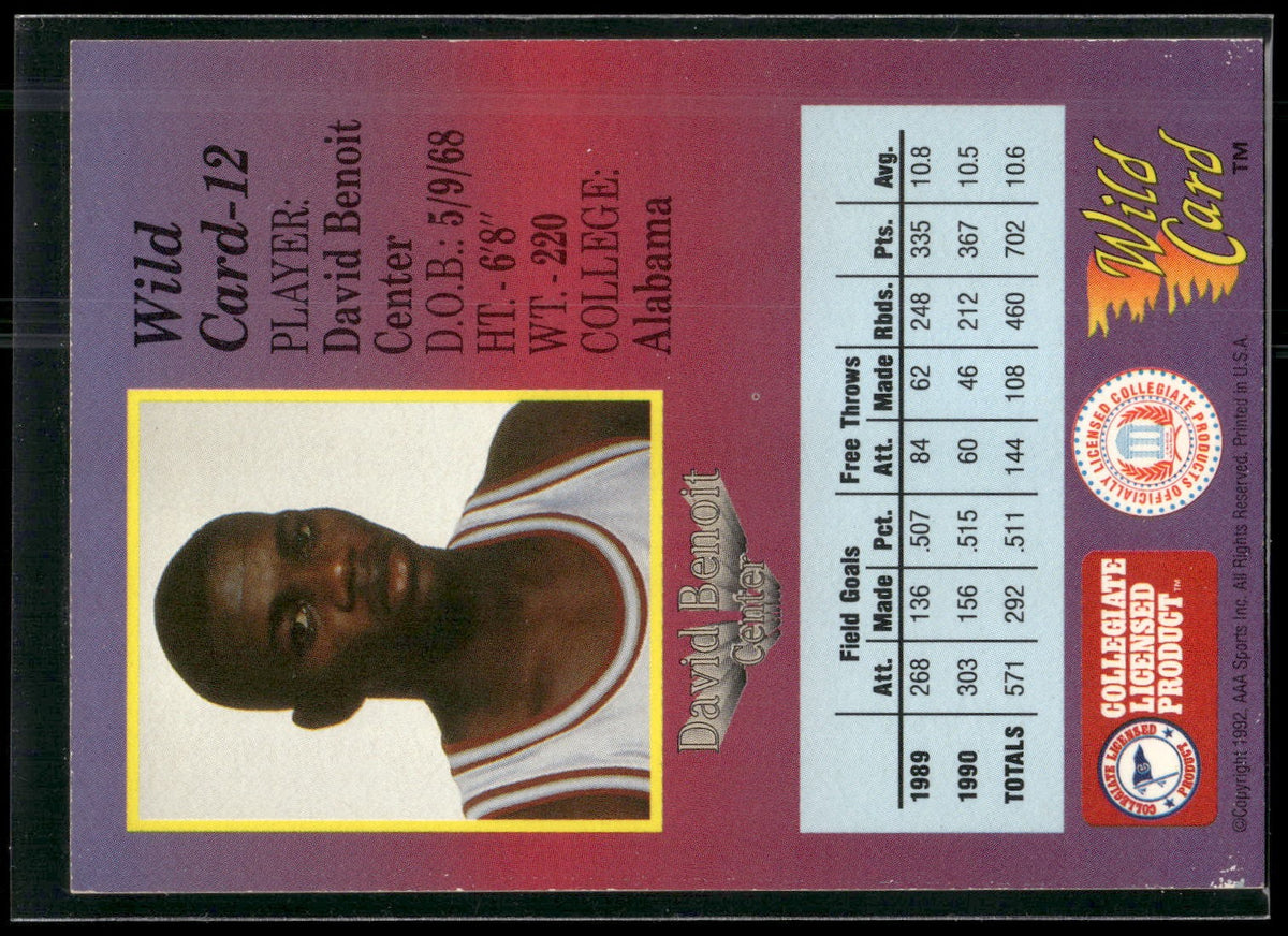 1991-92 Wild Card #12 David Benoit
