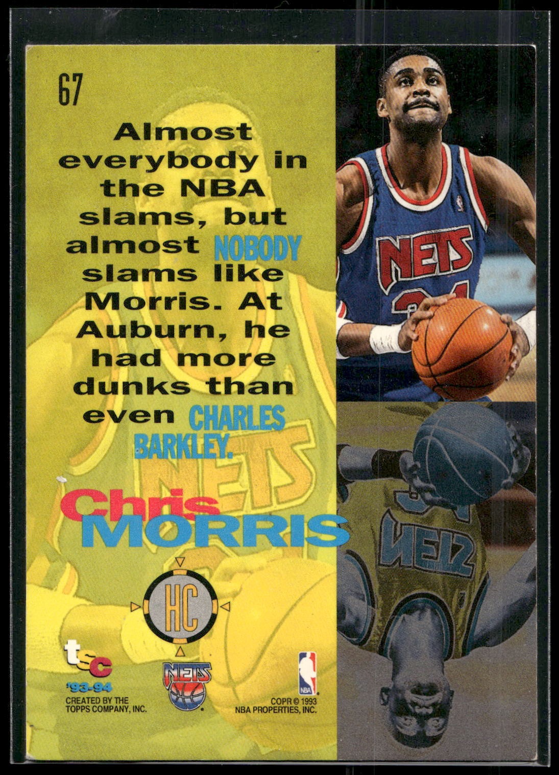 1993-94 Stadium Club #67 Chris Morris