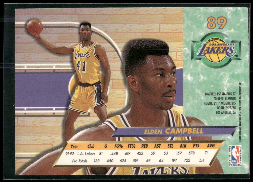 1992-93 Ultra #89 Elden Campbell