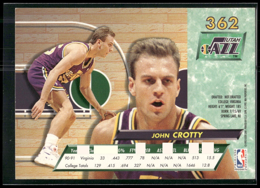 1992-93 Ultra #362 John Crotty