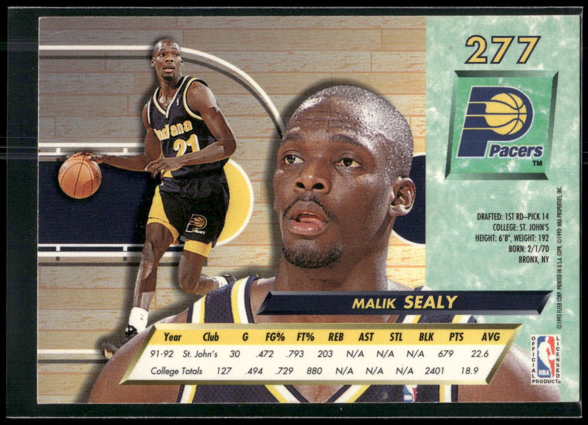 1992-93 Ultra #277 Malik Sealy