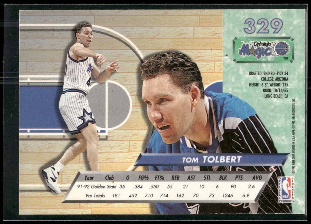 1992-93 Ultra #329 Tom Tolbert