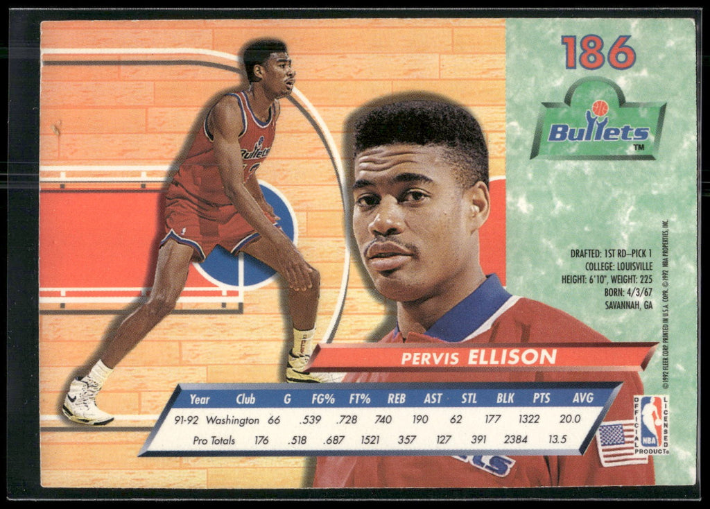1992-93 Ultra #186 Pervis Ellison