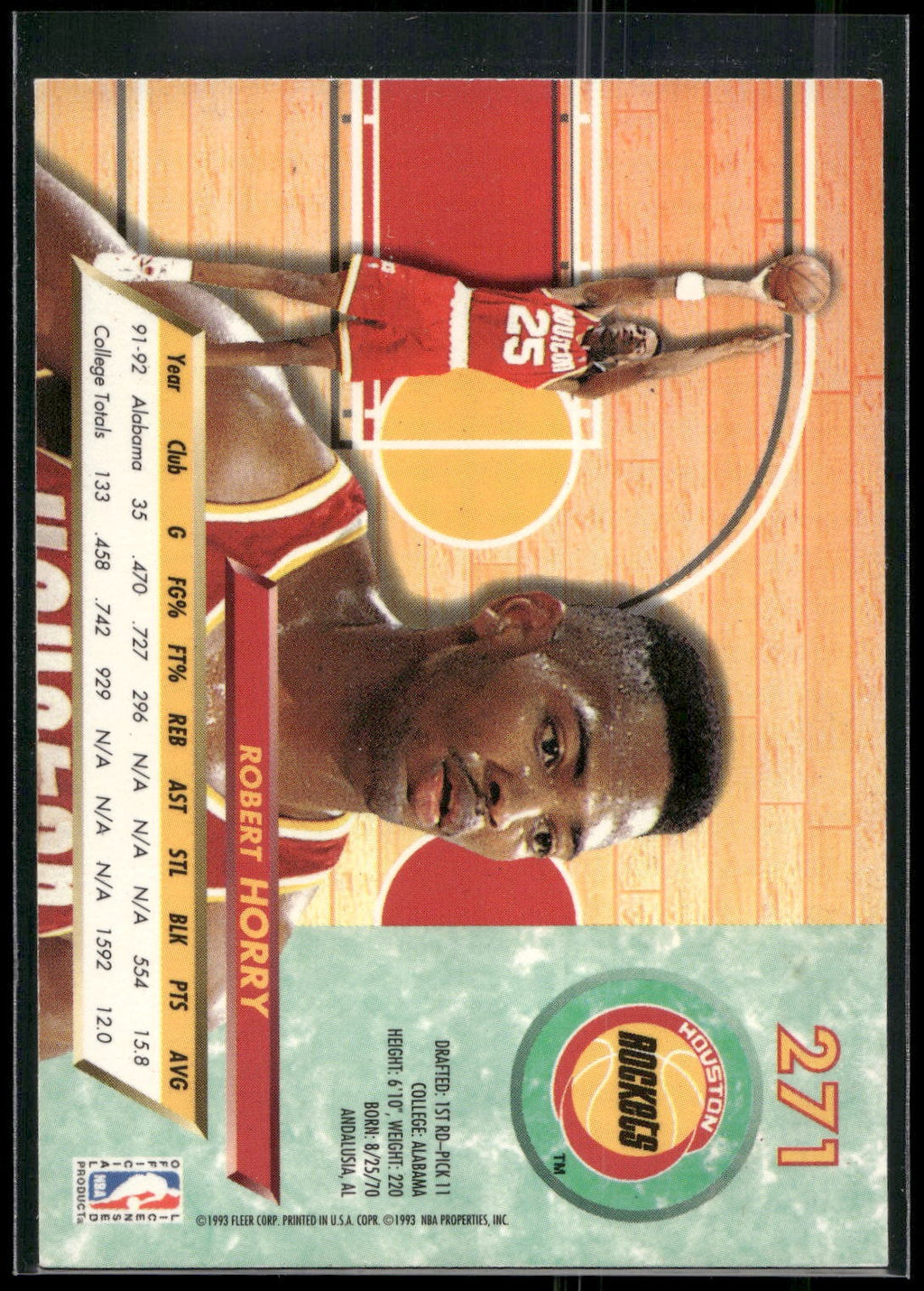 1992-93 Ultra #271 Robert Horry